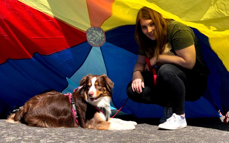 Therapeutin mit Hund